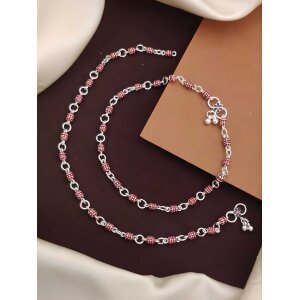 Womens Silver Plated Anklets