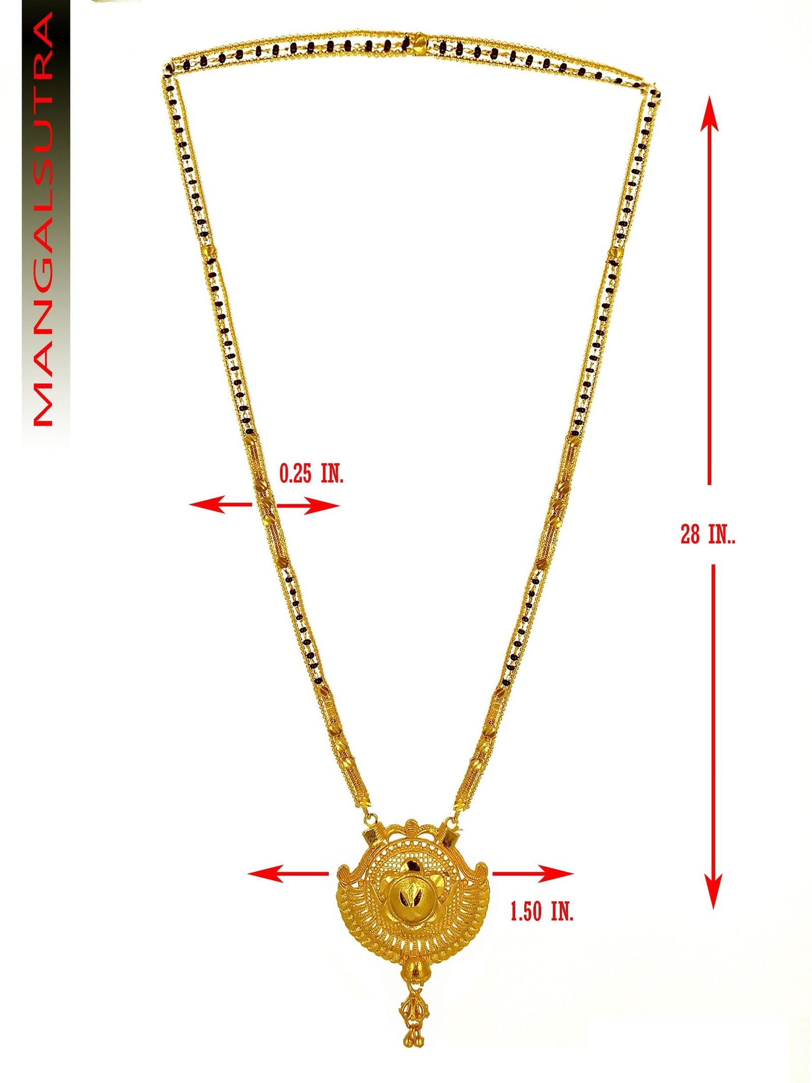 Pretty Gold Plated Mangalsutra - Image 2