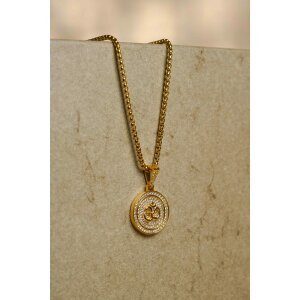 Om Symbol Pendant With Chain