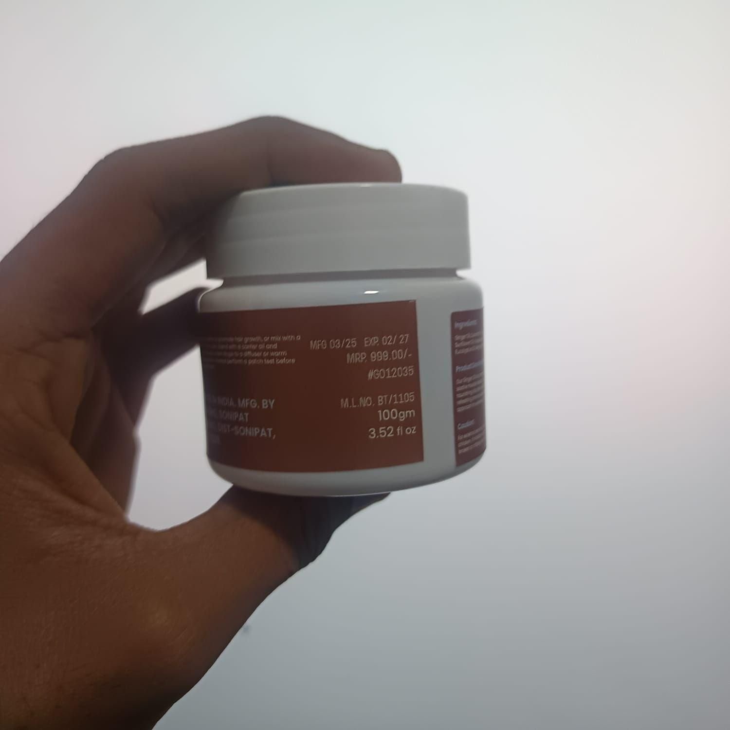 Zeg Ginger Oil 100gm 100% Natural Multipurpose Oil For Hair Skin & Body (Pack Of 2) - Image 2