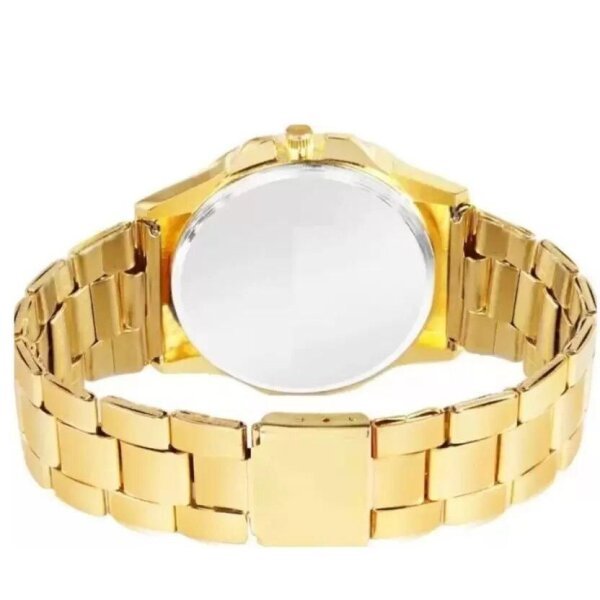 Golden Stone Studded Diamond Wrist Watch For Boys & Men - Image 4