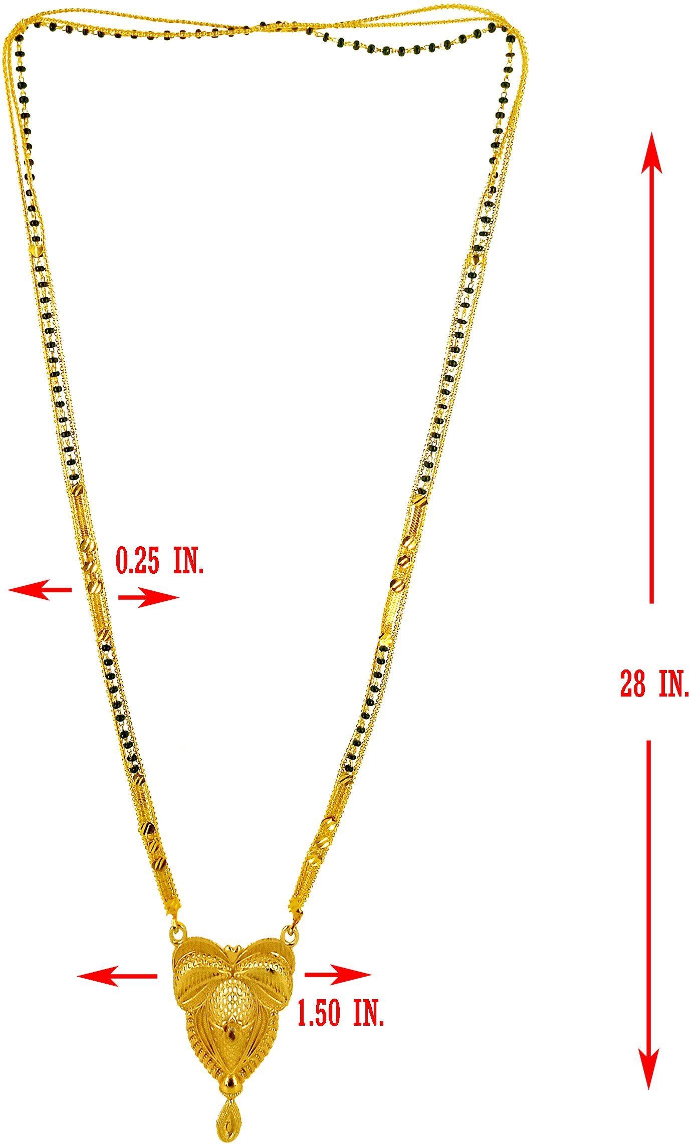 Pretty Gold Plated Mangalsutra - Image 2