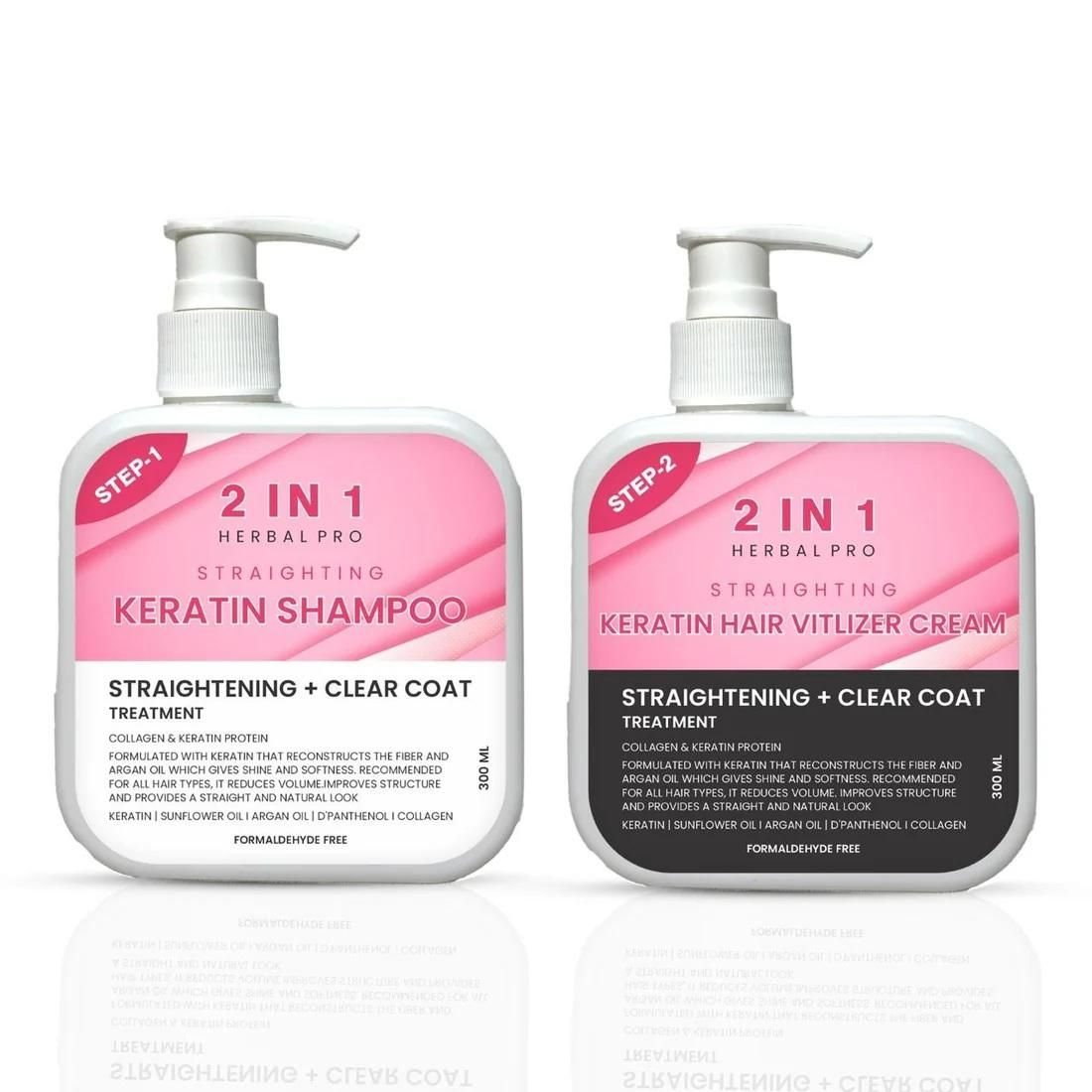 2 In 1 Herbal Pro Hair Shampoo & Cream (Pack Of 2)