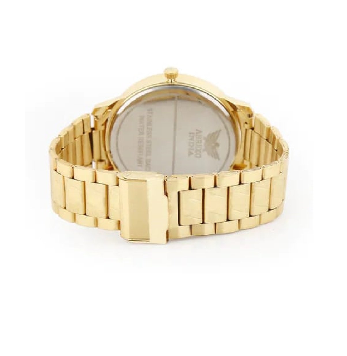 Mens Analog Stainless Steel Golden Watch - Image 2