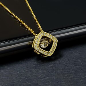 Elegant American Diamond Pendant With Chain (Copy)