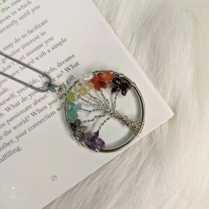 Tree Of Life With 7 Chakra For Expansion Of Consciousness Pendant With Chain