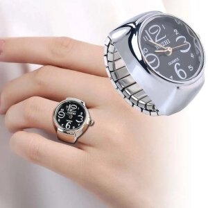Womens Ring Watch Analogue Quartz On Finger Watch Ring