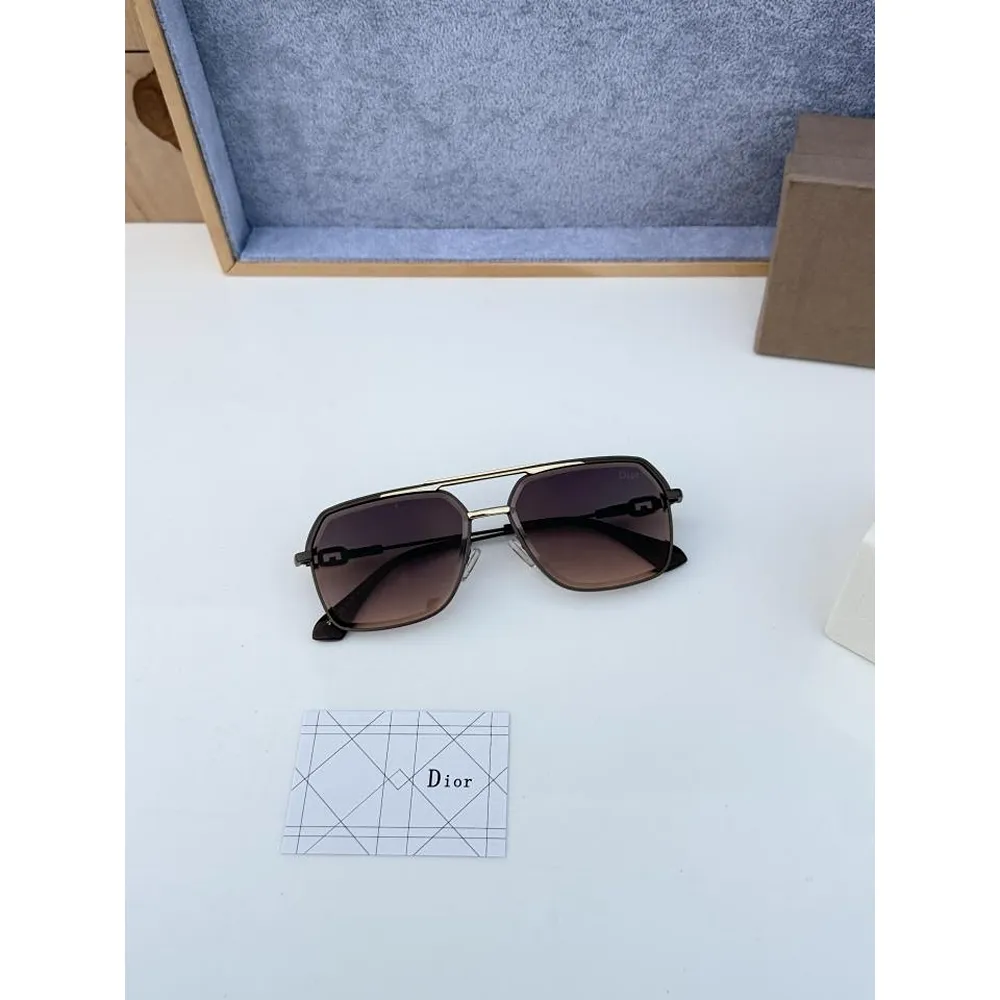 Premium Dior Sunglasses Gold Brown For Men (SUP2827) - Image 2