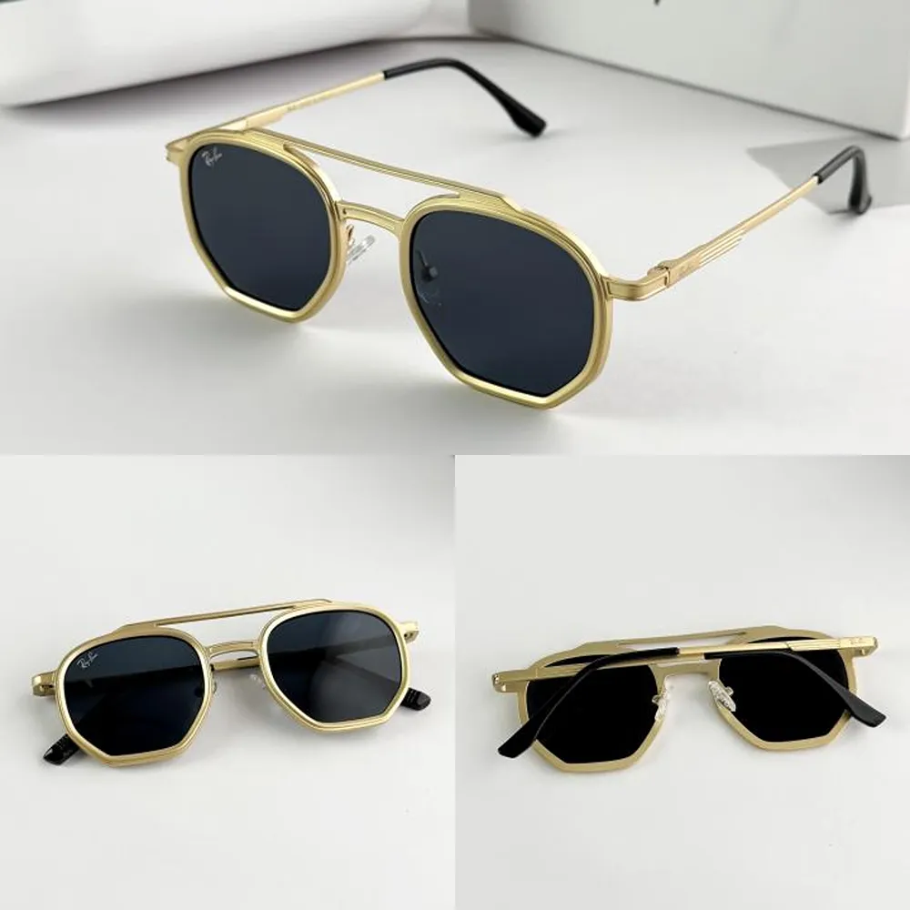 Stylish Rayban Sunglasses Golden Black For Men (SUP2907) - Image 2