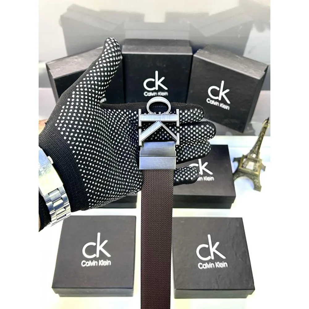 Premium Calvin Klein Silver Belt For Men (SUP1421) - Image 2