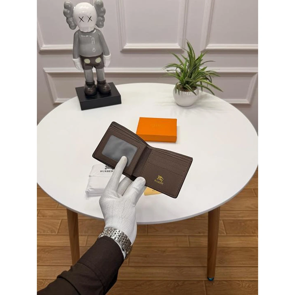 Stylish Burberry Leather Wallet With Og Box For Men (SUP620) - Image 2