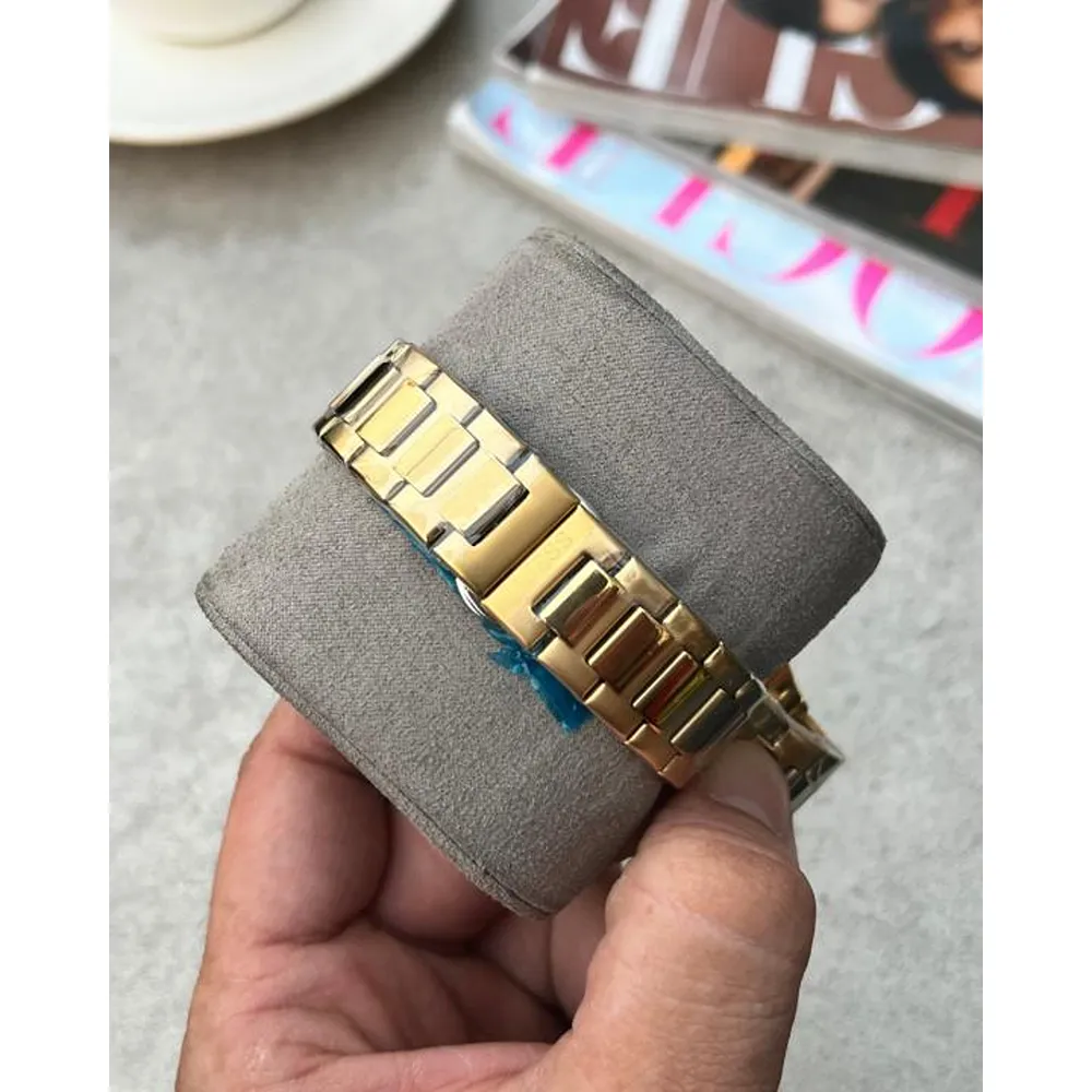 Trendy Guess Square Watch Gold Green For Men (SUP1298) - Image 2