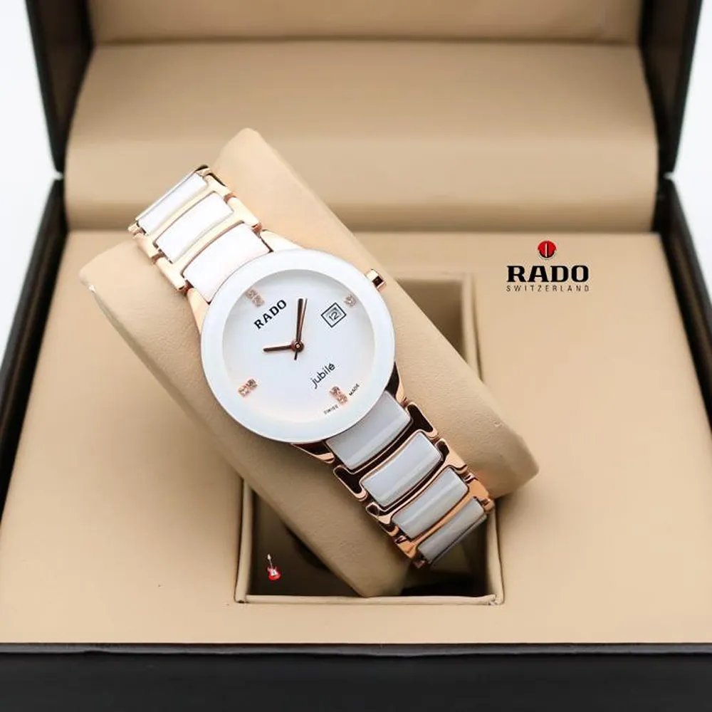 Trendy Rado Jubli Watch Black Silver For Women (SUP1915)