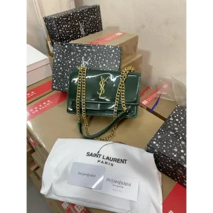 YSL Sunset In Patent Leather Bag