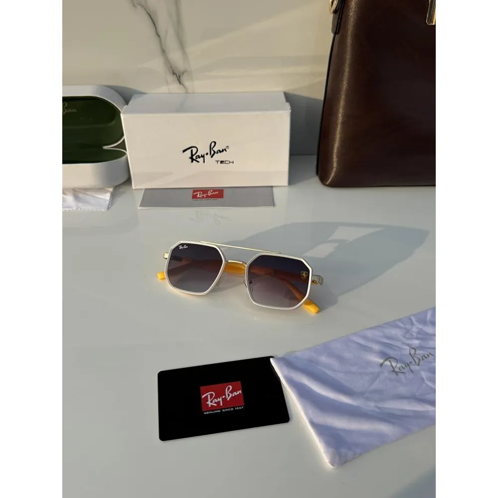 Premium Rayban Sunglasses Gold Yellow For Men (SUP2947) - Image 2