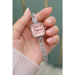 Luxury Chanel Watch Silver Pink For Women (SUP1804)