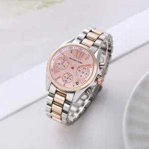 Stylish Michael Kors Bradshaw Watch Copper Pink For Women (SUP1930)