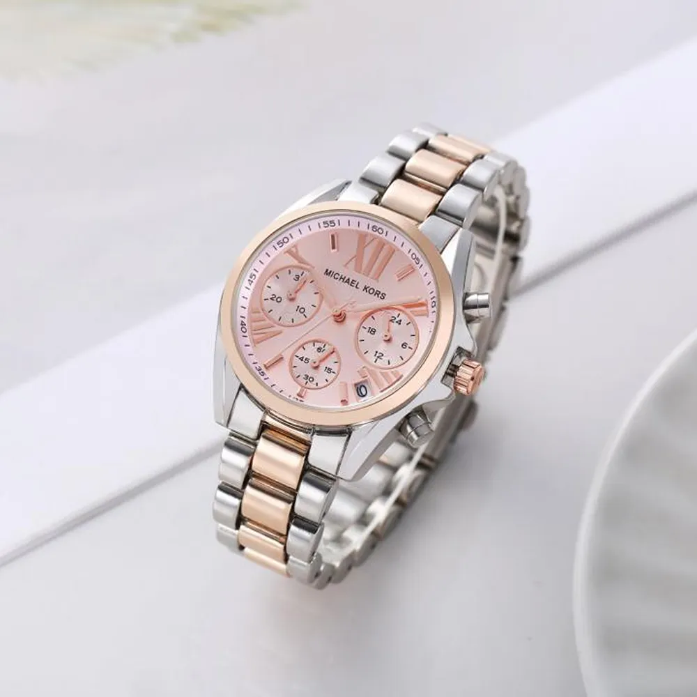 Stylish Michael Kors Bradshaw Watch Copper Pink For Women (SUP1930)