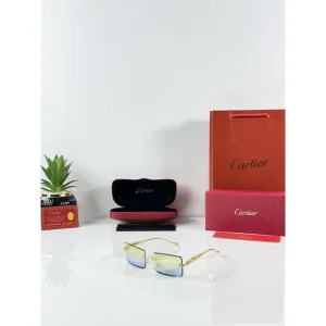Premium Cartier Sunglasses Gold Green Blue (SUP2376)