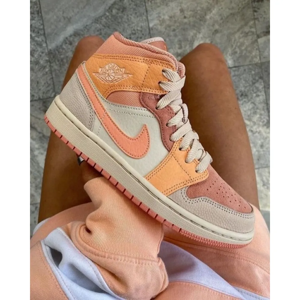 Stylish Nike Air Jordan Retro 1 Apricot Shoes For Women (SUP3840) - Image 2